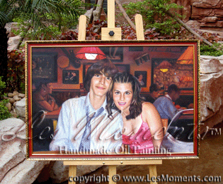 24"x36" Oil on Canvas framed in Walnut Gold Finish Frame by LesMoments