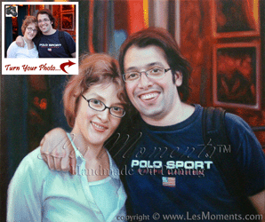 C2 - 20"x24" Custom Couple Oil Paintings by LesMoments