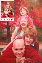 F2 - 24"x36" Custom Family and Child Oil Portrait Paintings by LesMoments