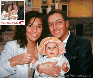 F3 - 20"x24" Custom Family and Child Oil Portrait Paintings by LesMoments