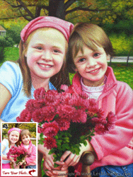 K3 - 12"x16" Custom Family and Child Oil Portrait Paintings by LesMoments