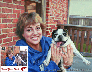 P3 - 12"x16" Handmade Pet (Dog, Cat, Horse) Oil Portrait Paintings from Photo by LesMoments