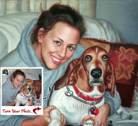 P4 - 12"x16" Handmade Pet (Dog, Cat, Horse) Oil Portrait Paintings from Photo by LesMoments