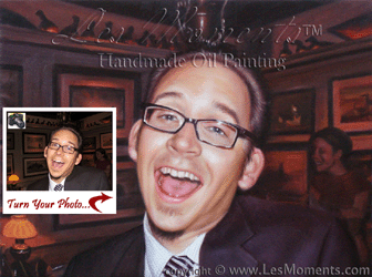 S4 - 12"x16" Handmade Self (women & men) Oil Portrait Paintings from Photo by LesMoments