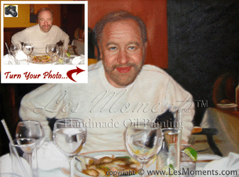 S7 - 12"x16" Handmade Self (women & men) Oil Portrait Paintings from Photo by LesMoments
